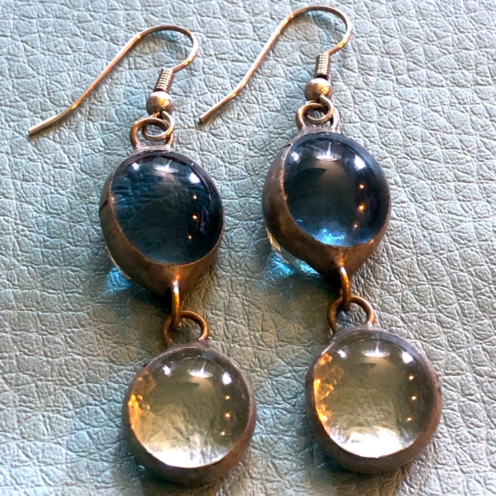 Vintage glass drop earrings